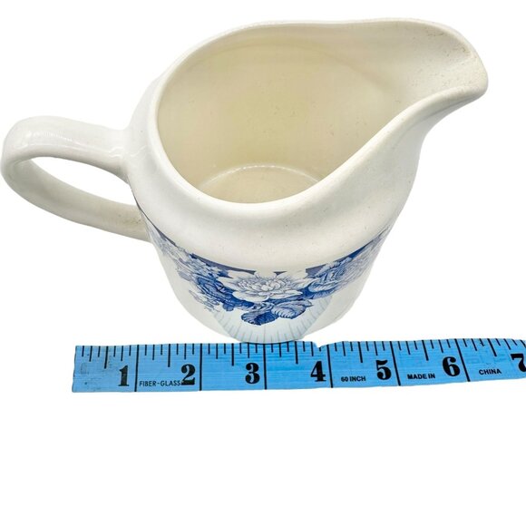 Nautica Bermuda Tablewares Creamer With Blue Floral Design Portugal Vintage - Picture 7 of 8